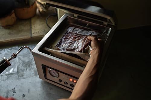 MEAT! Your Maker. Chamber Vacuum Sealer with 12" Sealing Bar and Adjustable Seal Time White/Black