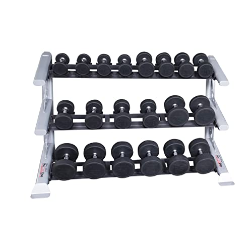 Body-Solid SDKR1000SD 3-Tier Saddle Dumbbell Rack Grey/Black