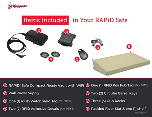Hornady Rapid Safe Ready Vault with WiFi Matte Black