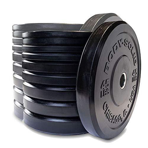 Body-Solid Black Commercial Extreme Bumper Plate Set 520 lb