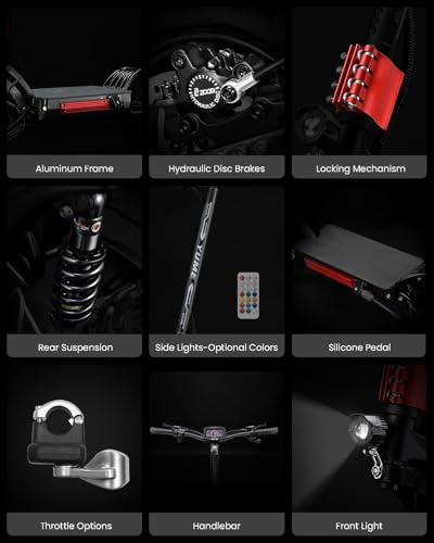 M YUME SCOOTER Raptor Electric Scooter Dual Drive 60V 6000W 50MPH Off Road Black