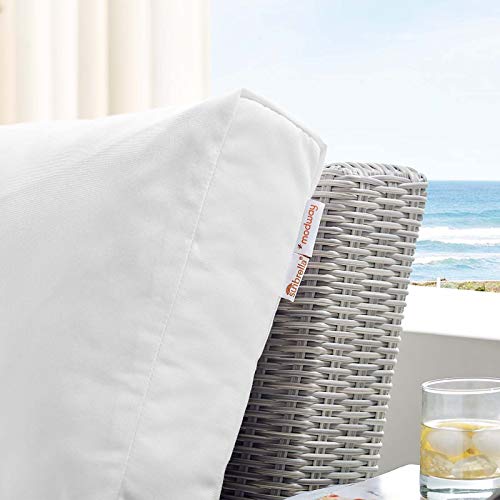 America Luxury - Outdoor Modern Rattan Lounge Chair White
