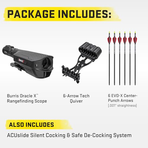 TenPoint Flatline 460 Oracle X Crossbow Black - 460 FPS, Burris Rangefinding Scope, ACUslide System