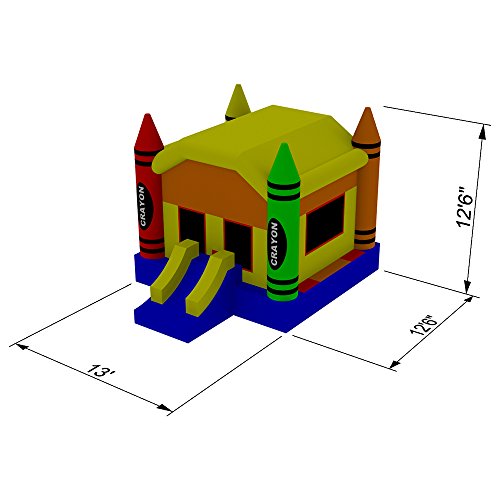 Inflatable HQ Crayon Castle Commercial Bounce House 100% PVC