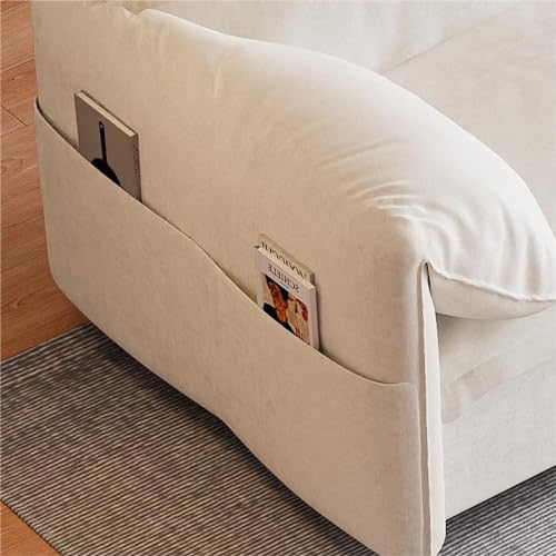 KEIKI 63.8" Queen Convertible Sofa Bed with Storage Beige