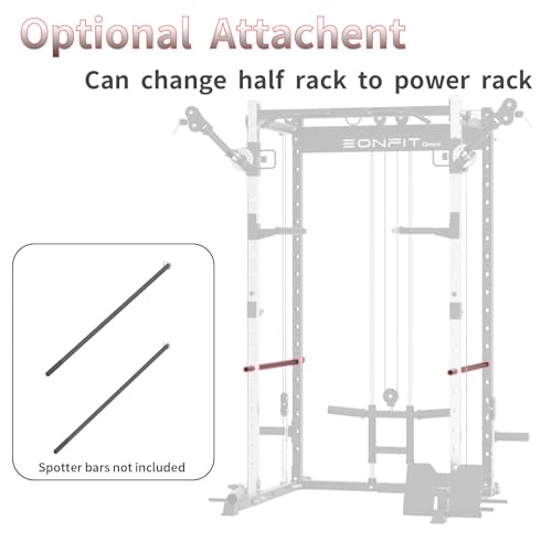 EonfitOmni Power Cage 1200 LBS Multi-Functional Home Gym Rack with Cable Crossover System