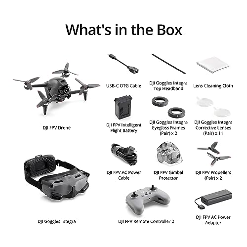 DJI FPV Explorer Combo Drone 4K/60fps Black (Renewed)