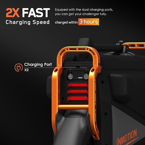 I INMOTION Inmotion V13 Electric Unicycle 22 Inch Self-Balancing EUC with 10000W Motor, 90mm Air Suspension, 124-Mile Range, 87 MPH Speed, 45° Climbing (Challenger)