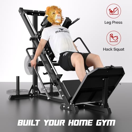 Mappding Leg Press Hack Squat Machine Black
