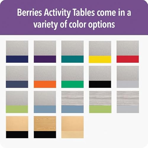 Berries Jonti-Craft Square Activity Table E-Height Adjustable 48"x48" Gray/Teal