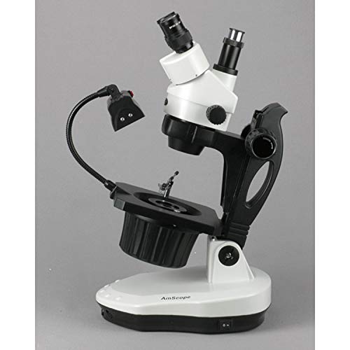 AmScope Trinocular Gemology Stereo Zoom Microscope Clear