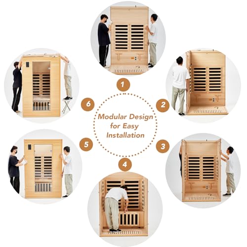 Towallmark Low EMF Infrared 2 Person Sauna Wood