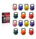 Ader Sporting Goods Ader Pro-grade Int'l Kettlebells Set 14pcs with DVD - 7 Pairs (8-32kg) X2 Rainbow