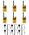 SR-Moto MEVX-S24-YL Yellow UHF Portable Radio 403-470MHz 3W 256 Channel (6 Pack)