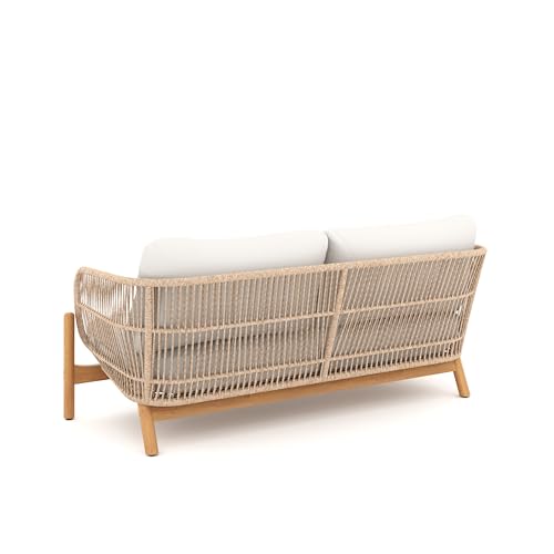 New Classic Furniture Solstice Wood Rope Patio Loveseat Beige