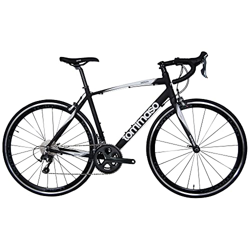 Tommaso Monza Sport Bike Performance Aluminum Road Bike Carbon Shimano Tiagra 24 Speeds Road Bicycle Matte Black