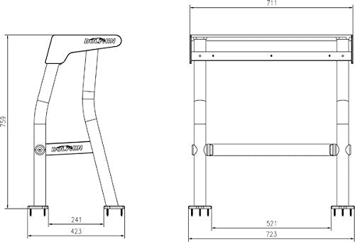 Dolphin T Tops 29" Leaning Post Bench Seat with 4 Rod Holders White