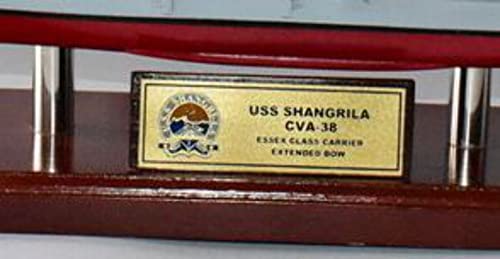 Squadron Nostalgia LLC USS Shangri-La CVA-38 Aircraft Carrier Model Essex Class Mahogany 24 Inch Multicolor