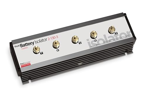 ProMariner Multi Battery Isolator 2 Alternator/3 Batteries 130 Amp Silver