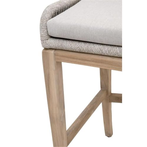Home Square 30" Fabric Outdoor Barstool Set of 3 Gray