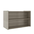 Tot Mate Double-Sided Wooden 2-Shelf Storage Organizer Shadow Elm Gray
