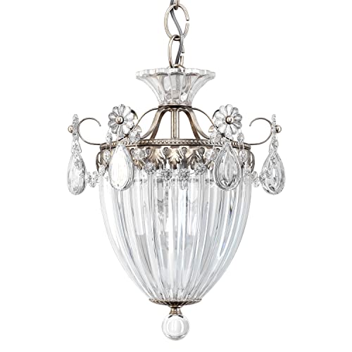 Schonbek Bagatelle 1 Light Pendant Antique Silver with Clear Swarovski Crystals