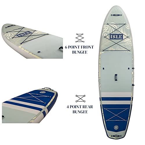 ISLE Surf and SUP Pioneer Inflatable Stand Up Paddle Board Palm/Seafoam
