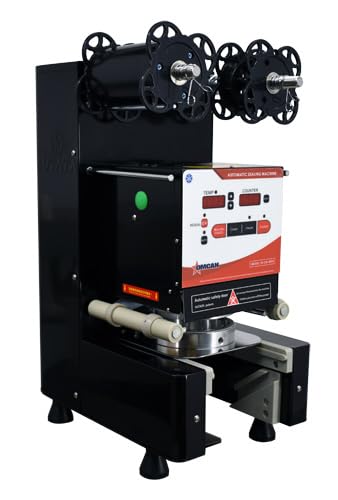 Omcan Automatic Drink Sealing Commercial Machine 44644 Black