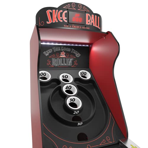 Skee-Ball Arcade Game Table Deluxe Red