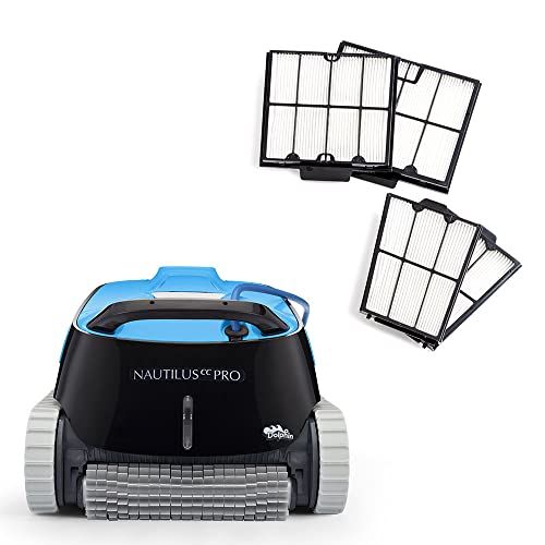 Dolphin Nautilus CC Pro Robotic Pool Vacuum Cleaner Bundle Black