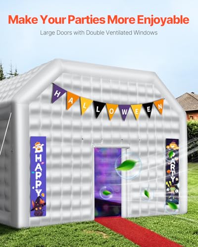VEVOR Inflatable Nightclub Party Tent 29.5 x 19.7 x 13.1 Ft White