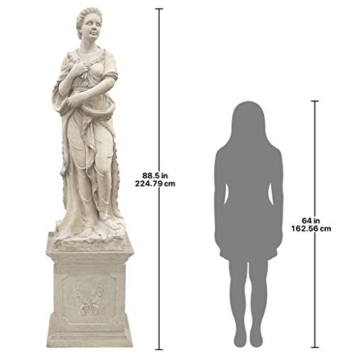 Design Toscano Winter Woman of The Four Seasons Garden Statue Set 24" Wide 88" Tall Ancient Ivory