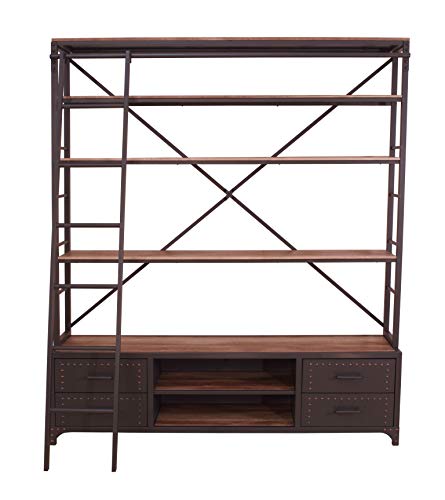 Major-Q Modern Industrial Ladder Bookshelf Sandy Gray