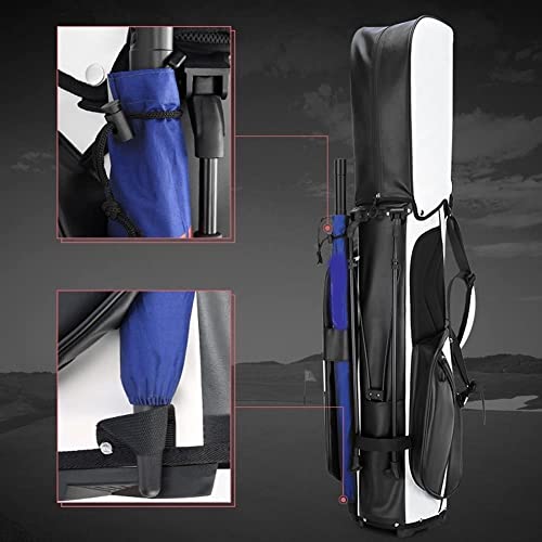 OEIPSMK Durable Golf Stand Bag with 6-Way Dividers & Shoulder Strap - B