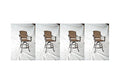 Patio Land Santa Clara Outdoor Patio Swivel Barstools Set of 4 26" H Dark Bronze