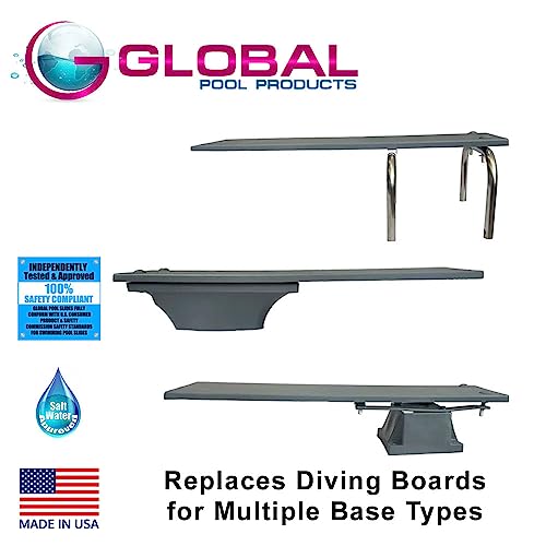 Global Pool Products 8' Sand Diving Board Replacement for Inground Pools