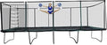 Galactic Xtreme Gymnastic Rectangle Trampoline with Net 13x23 Ft Green and Black