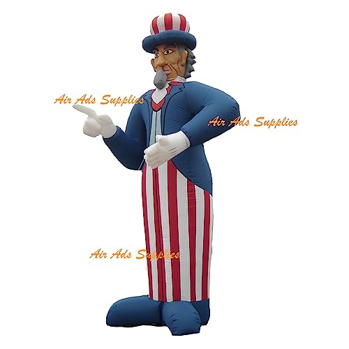 Air-Ads Supplies 25ft Giant Inflatable Lincoln Balloon with Blower Blue