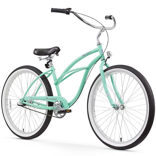 Firmstrong Urban Women's Beach Cruiser Bike Mint Green w/ Black Seat/Grips