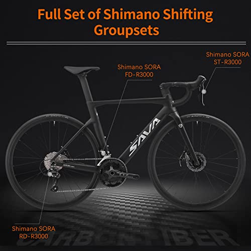 SAVADECK Carbon Disc Road Bike Black