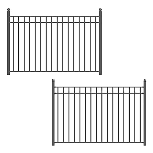 ALEKO Security Fencing Kit 2-Panel Steel Fence Madrid