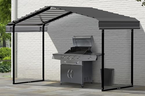 Arrow Shed Galvanized Steel Canopy 12’ x 6’ x 7’ Charcoal