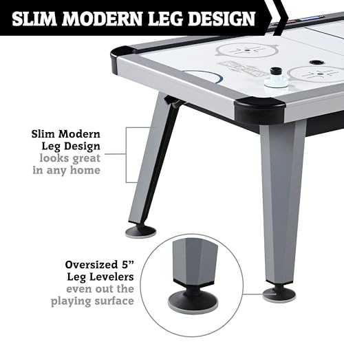 Hall of Games Arctic Rush 7' Air Hockey Table Silver/Black