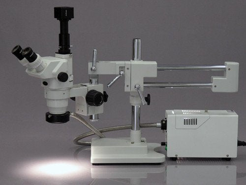 AmScope Digital Trinocular Stereo Zoom Microscope 0.67X-4.5X White