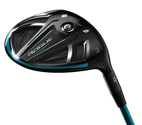Callaway Men's Rogue Sub Zero Fairway Wood, Right Hand, Even Flow Blue, 70G Shaft, Stiff Flex, 3 Wood, 15 Degrees