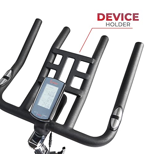 Sunny Health & Fitness Premium Indoor Cycling Smart Stationary Bike Grey