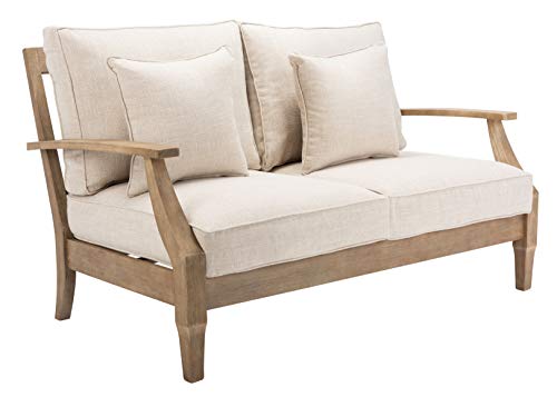 Safavieh Couture Patio Martinique Outdoor Loveseat Natural/White