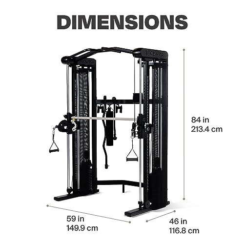 CENTR 3 Home Gym Functional Trainer with Selectorized Smith Bar Matte Black