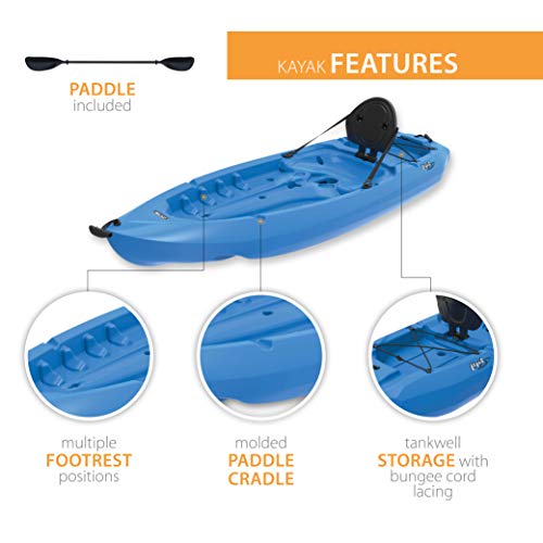 Lifetime Lotus Sit-On-Top Kayak with Paddle (2 Pack) Blue