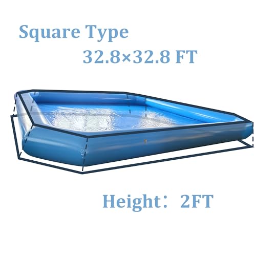 INTSUPERMAI Inflatable Above Ground Pool Blue